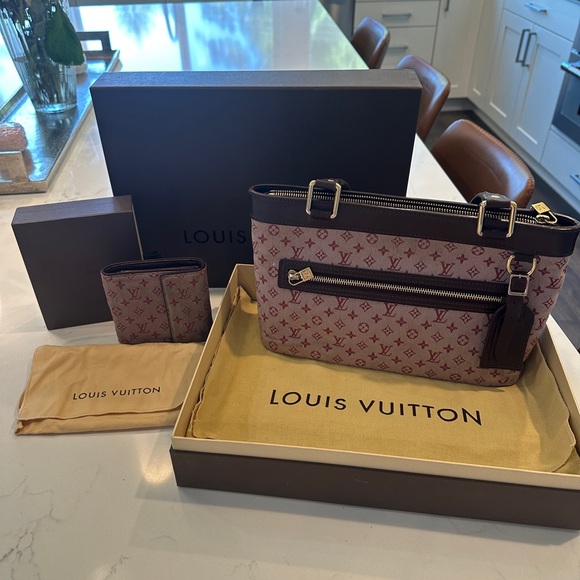 Louis Vuitton Burgundy Monogram Canvas Tote - Picture 2 of 13